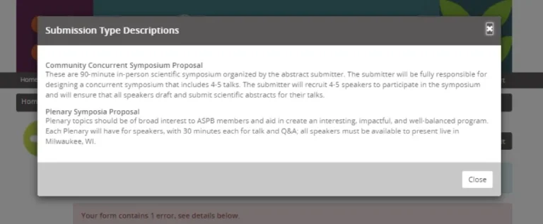 View Submission Types
